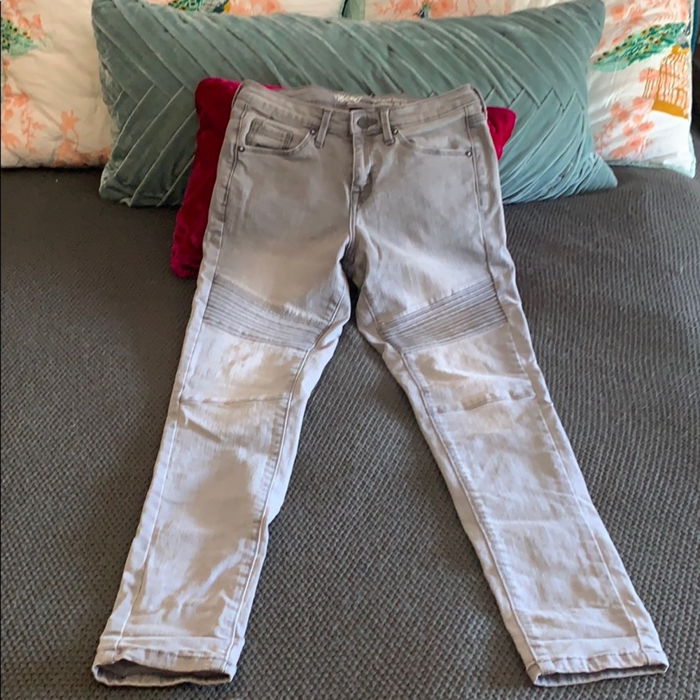 Gray Moto Jeans